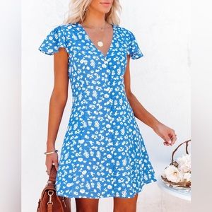 Vici Floral Button Down Dress